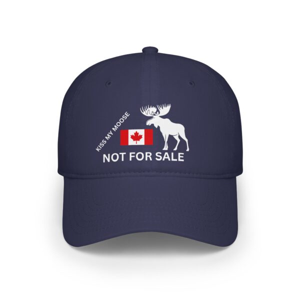 Kiss My Moose Canada Not For Sale - Low Profile Dad Hat | Funny Political Canadian American Romance Baseball Cap | MACA
